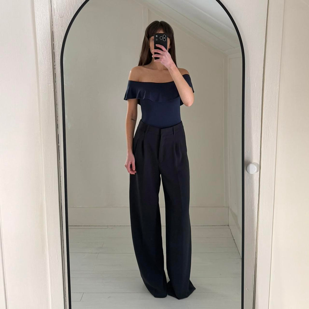 Altar’d State Off Shoulder Ruffle Overlay Bodysuit Size S