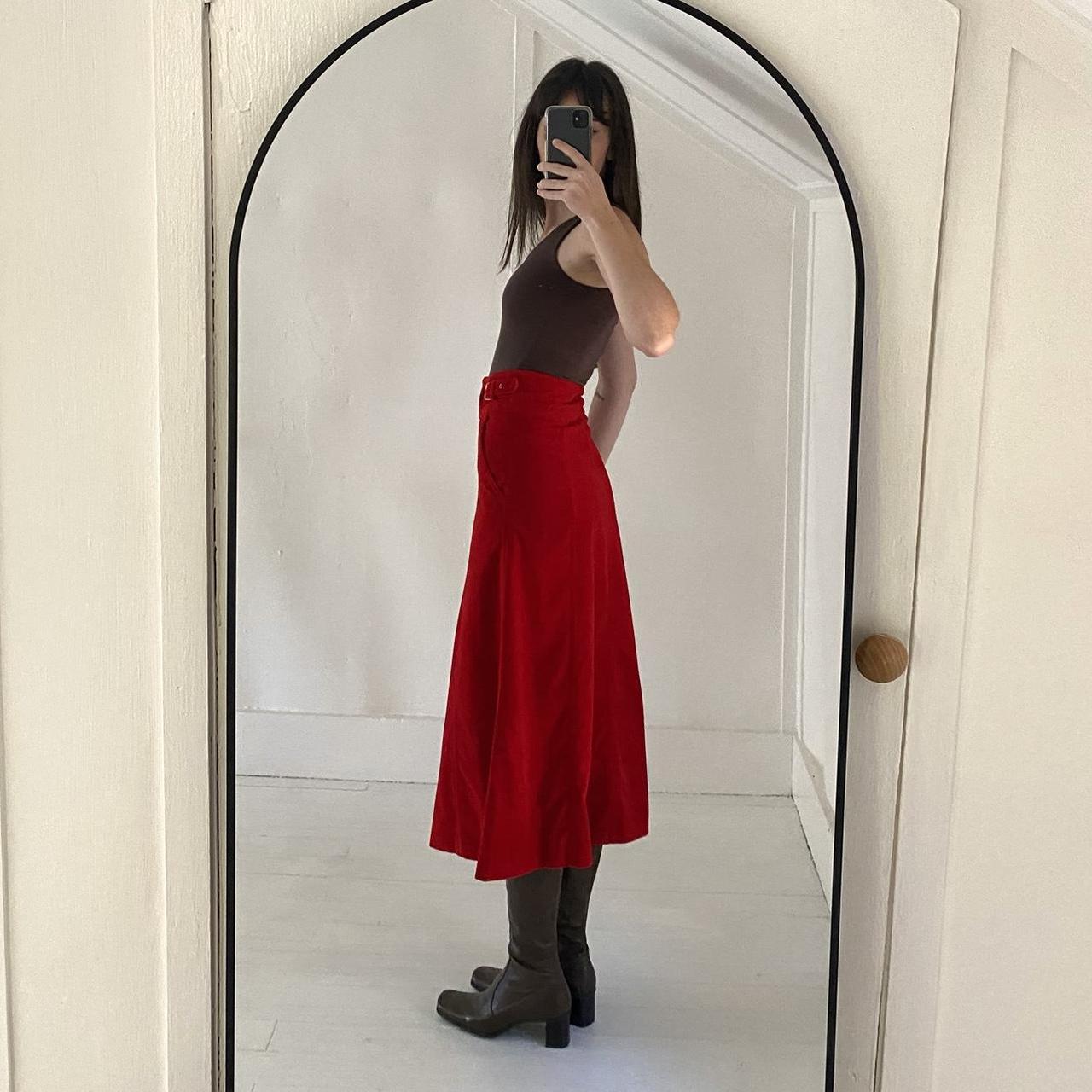 Rachel Antonoff / Anthropologie Regal Velvet Buckle Waist Midi Skirt Size 2