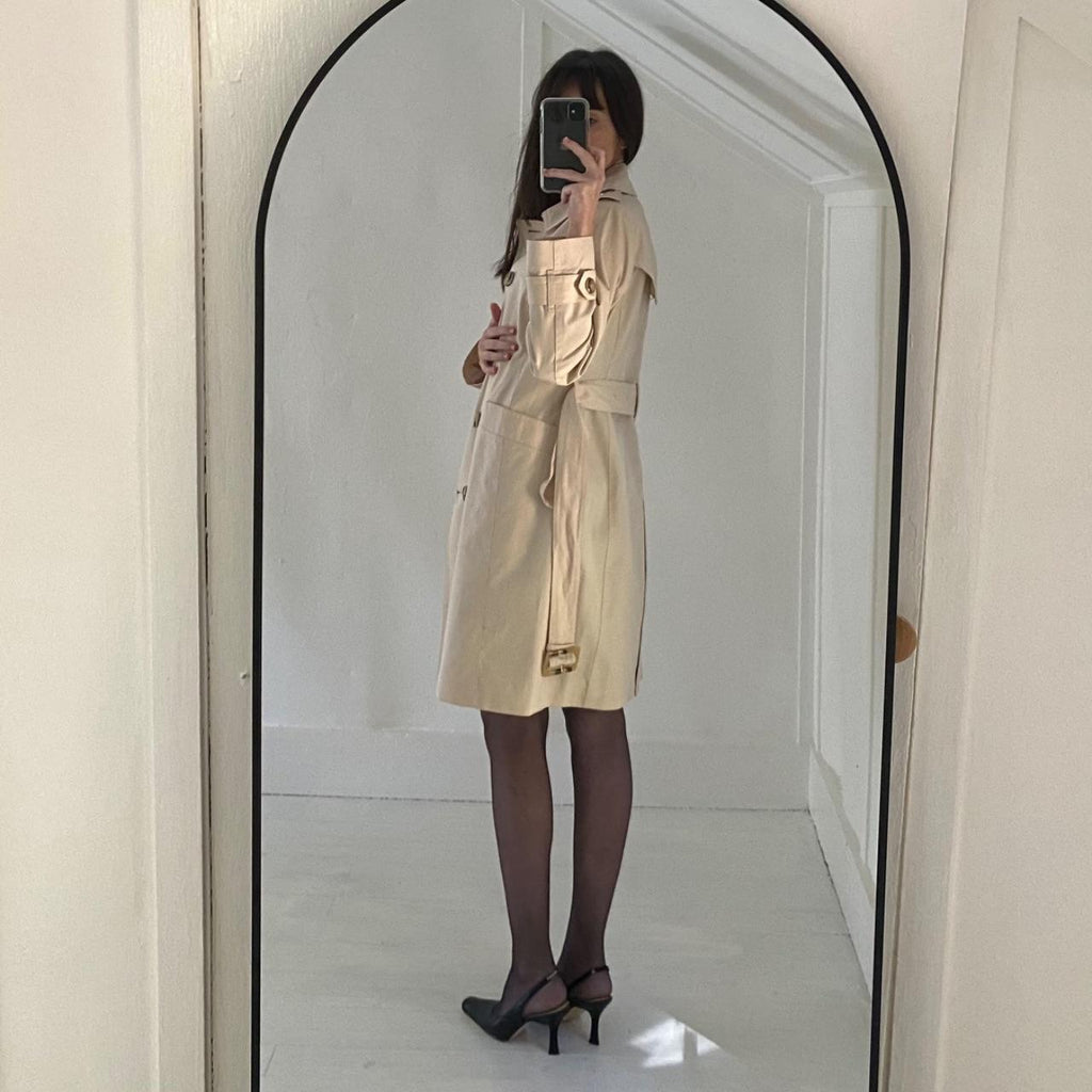 London Fog Double Breasted Trench Coat Size PXS