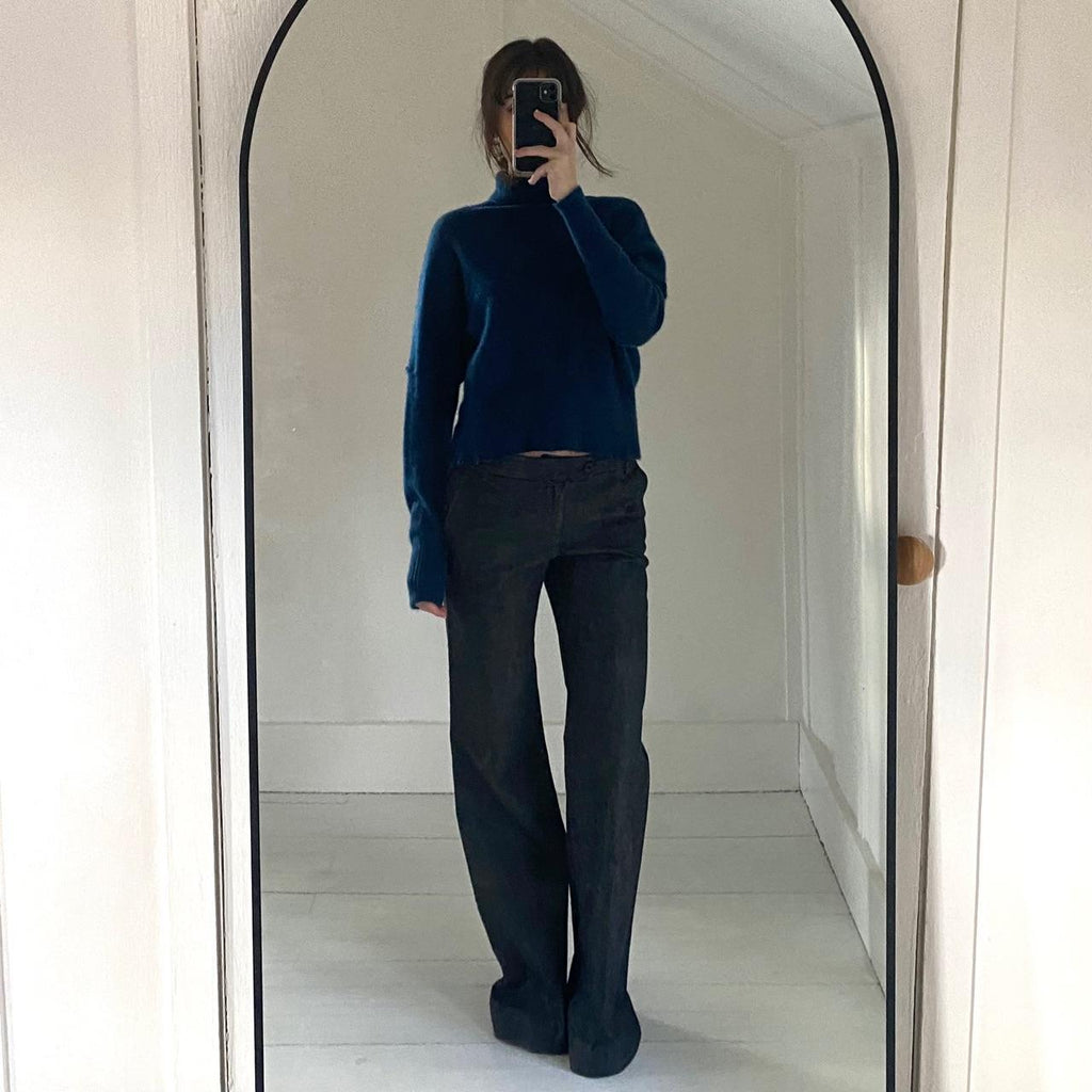 Crush Cashmere Knit Turtleneck Sweater Size 1