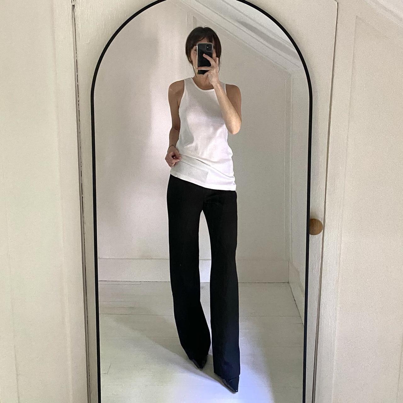 Helmut Lang Stacked Logo Tank Top in Chalk White Size S