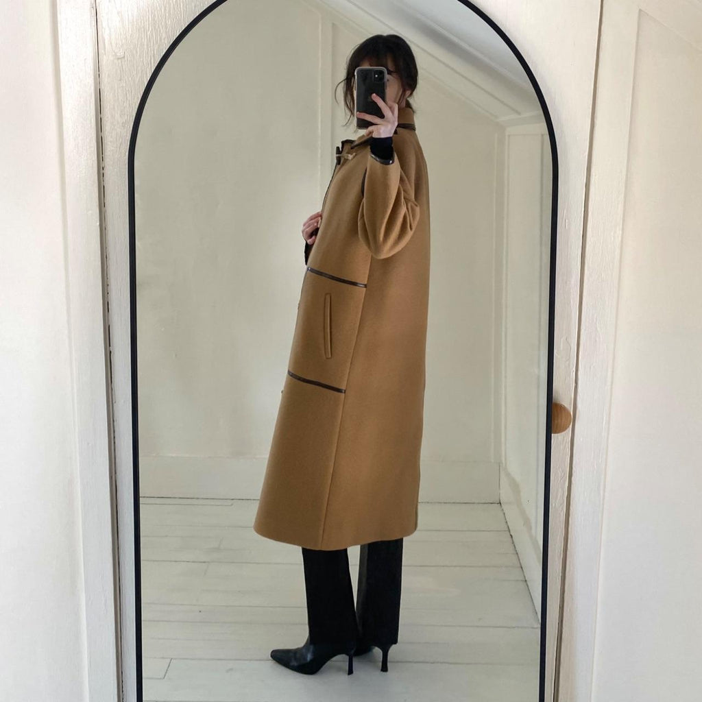 J. Crew Collection Toggle Coat Soft Brown Italian Fall Blanket Wool Size 4