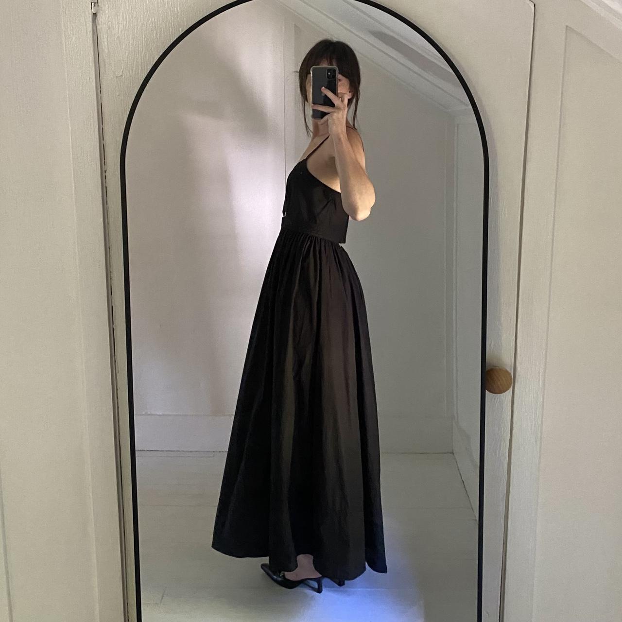 Banana Republic Isa Cotton Poplin Midi Dress in BR Black Size 8