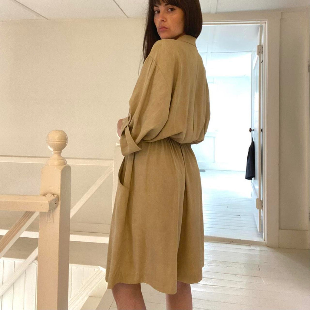 Dawn Joy Vintage 80s Double Breasted Trench Romper Size 13-14