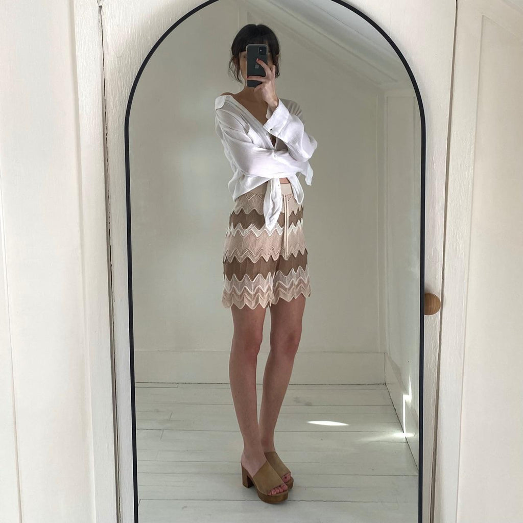 Maria Pavan Crochet Knit Shorts Size XS