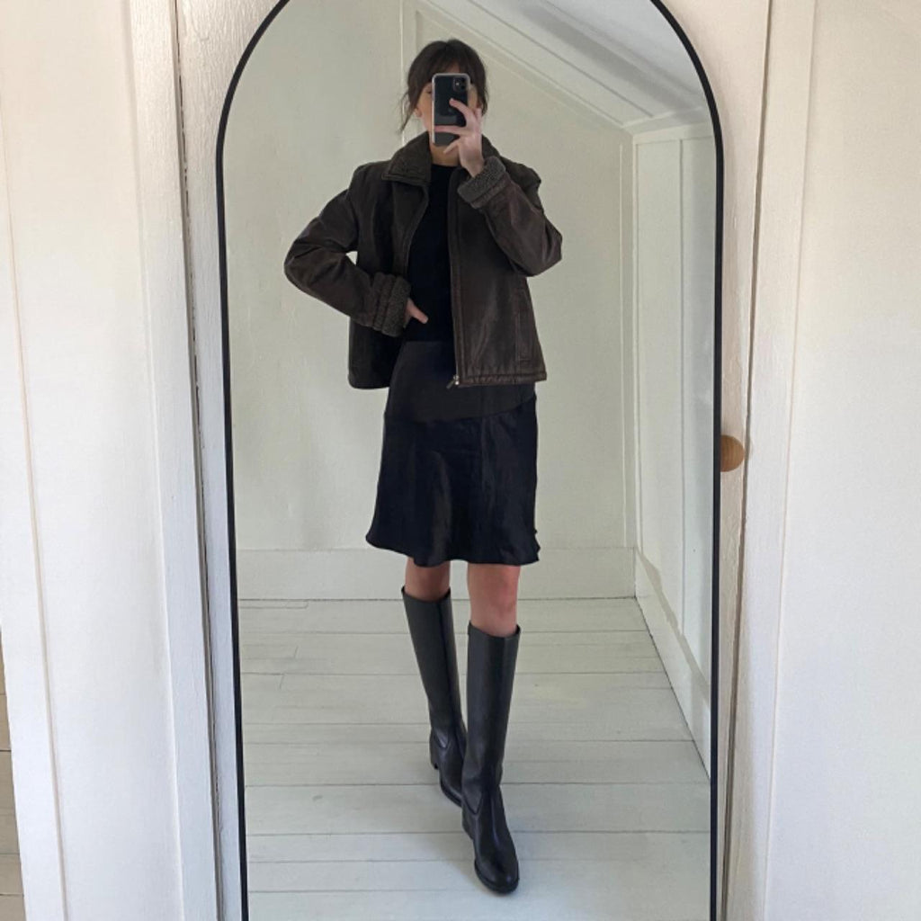 Hugo Buscati Collection Vintage 90s Shearling Leather Jacket Size S