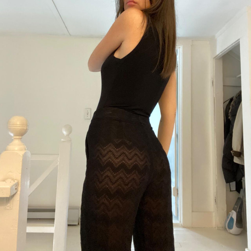 Missoni Sheer Woven Zig Zag Trousers Size IT 40