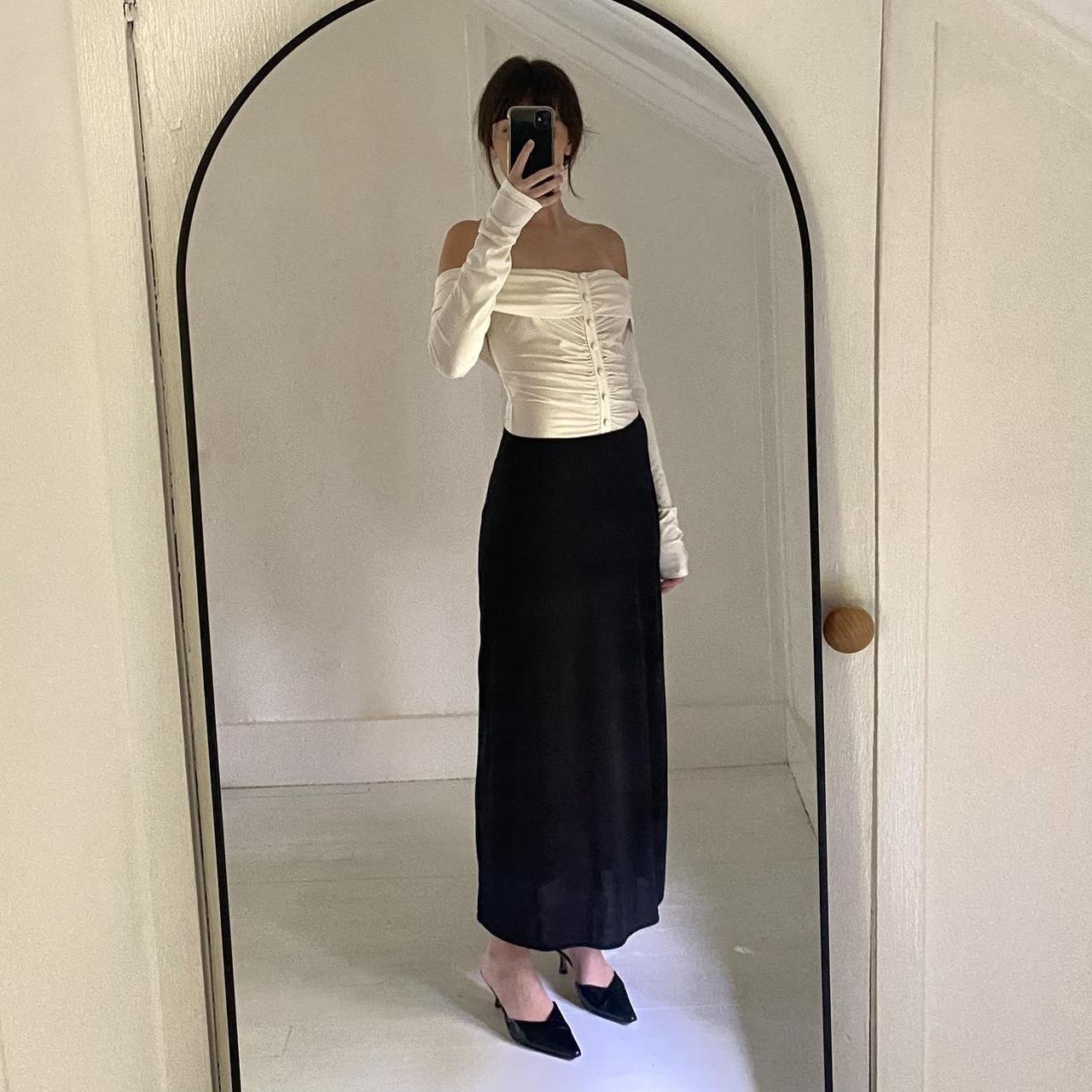 The Line By K Lunar Off Shoulder Bodysuit in Vanilla Size M