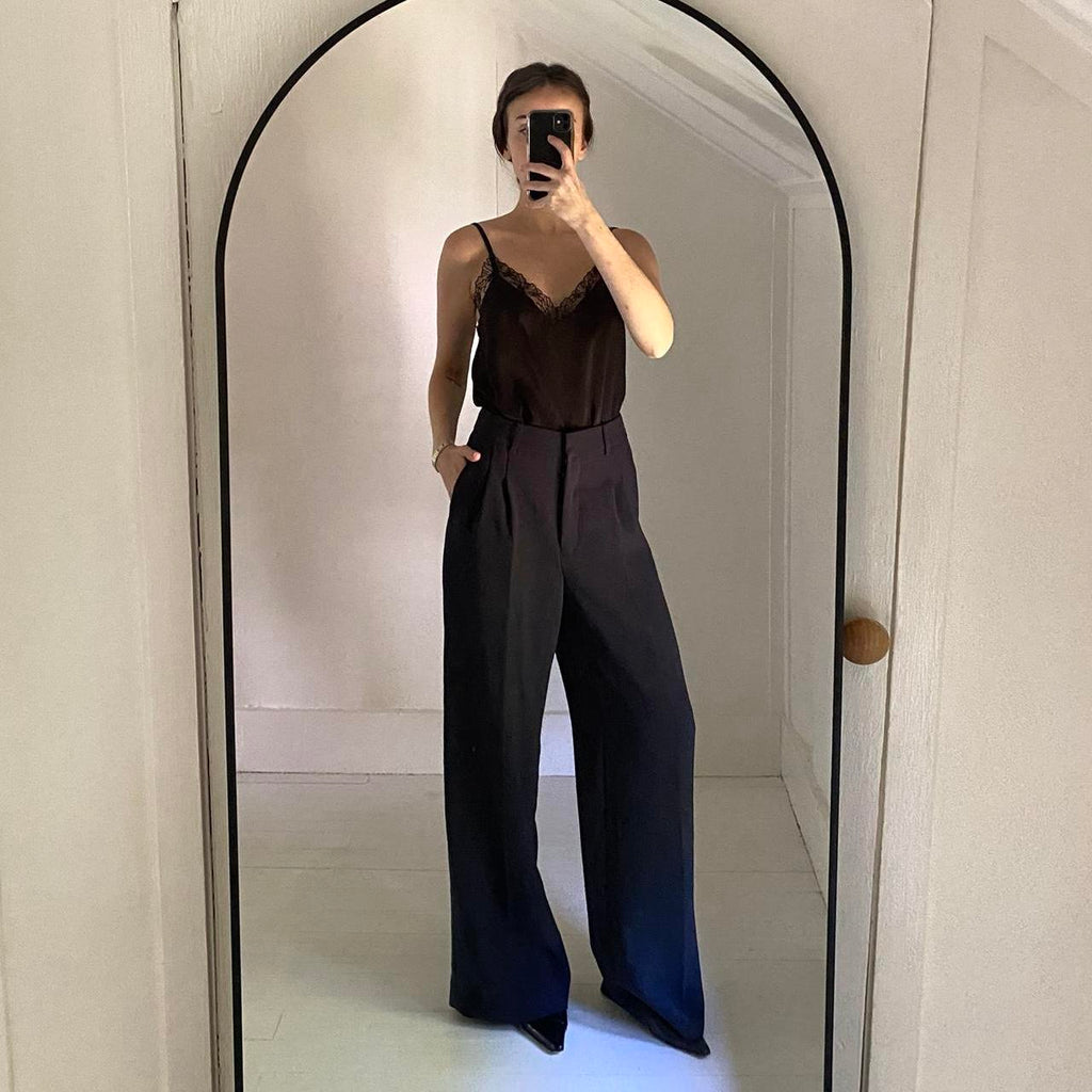 La Petite Étoile Paris Lace Trim Satin Camisole Size 1