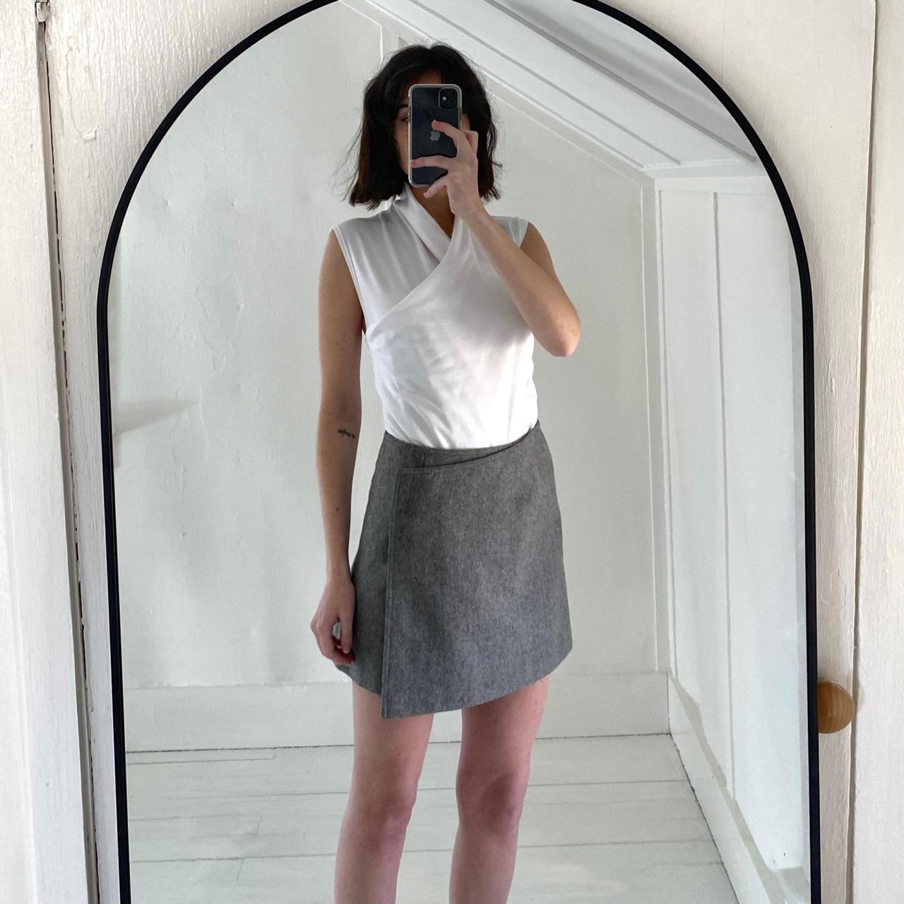 Linda Allard Ellen Tracy Vintage Y2K Funnel Neck Wrap Top Size S