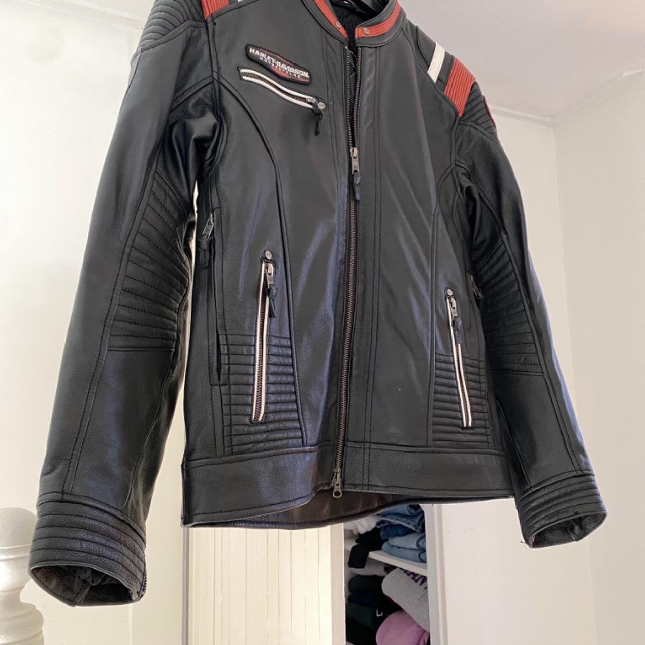 Harley Davidson Boxford Leather Motorcycle Jacket Size M