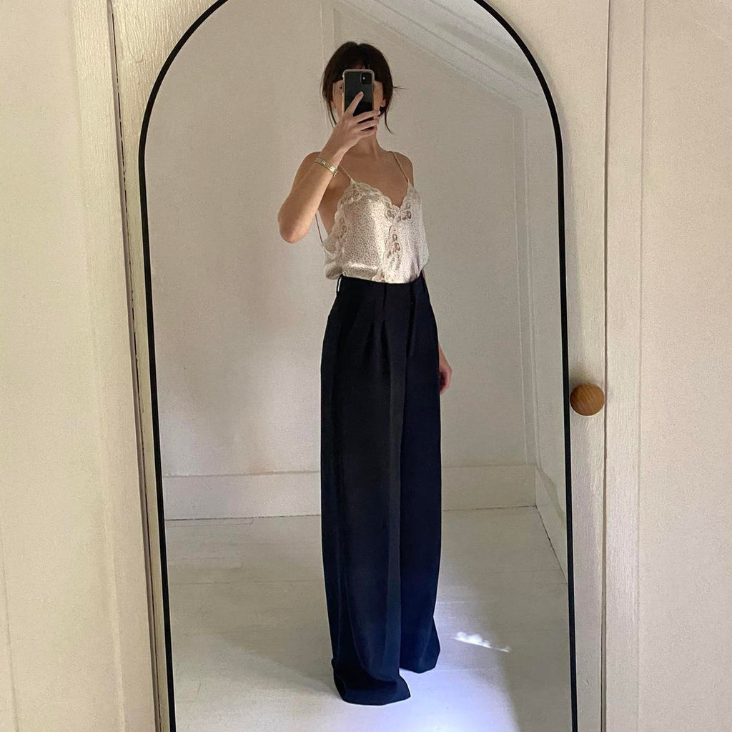 Vintage 80s Printed Satin Lace Trim Teddy Bodysuit Size M