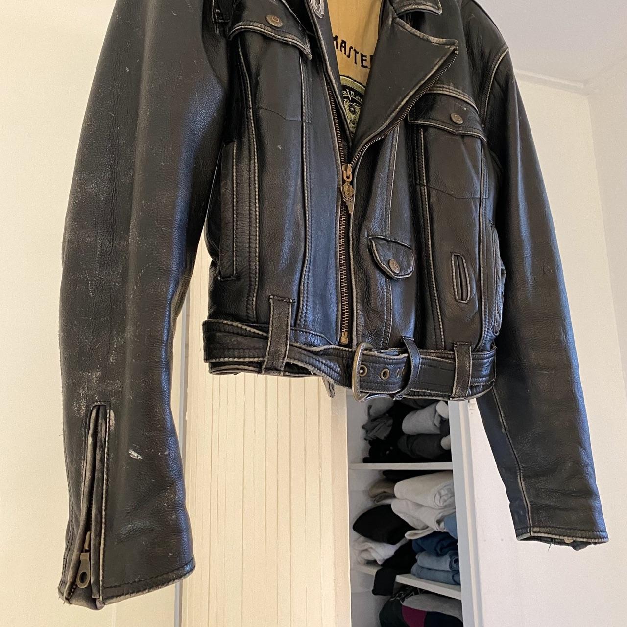 Harley Davidson Metal Masterpieces Vintage 90s Leather Riding Jacket Size M