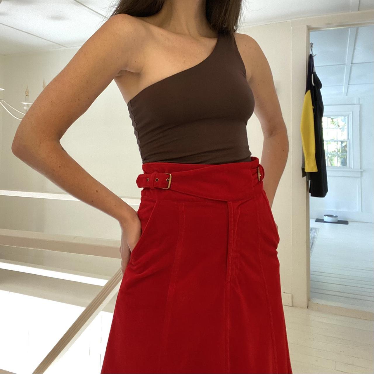 Rachel Antonoff / Anthropologie Regal Velvet Buckle Waist Midi Skirt Size 2