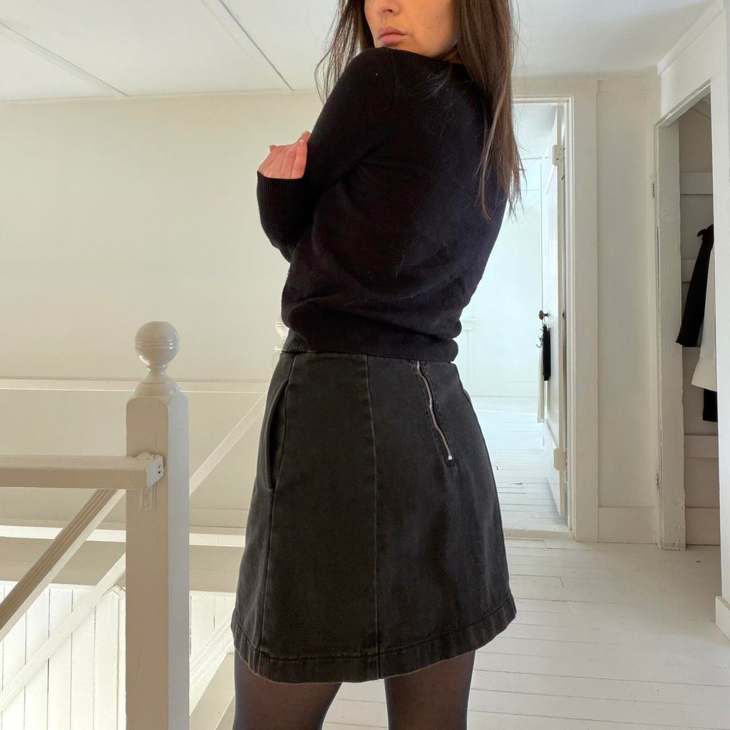 Topshop Moto Denim Mini Skirt Size UK 8