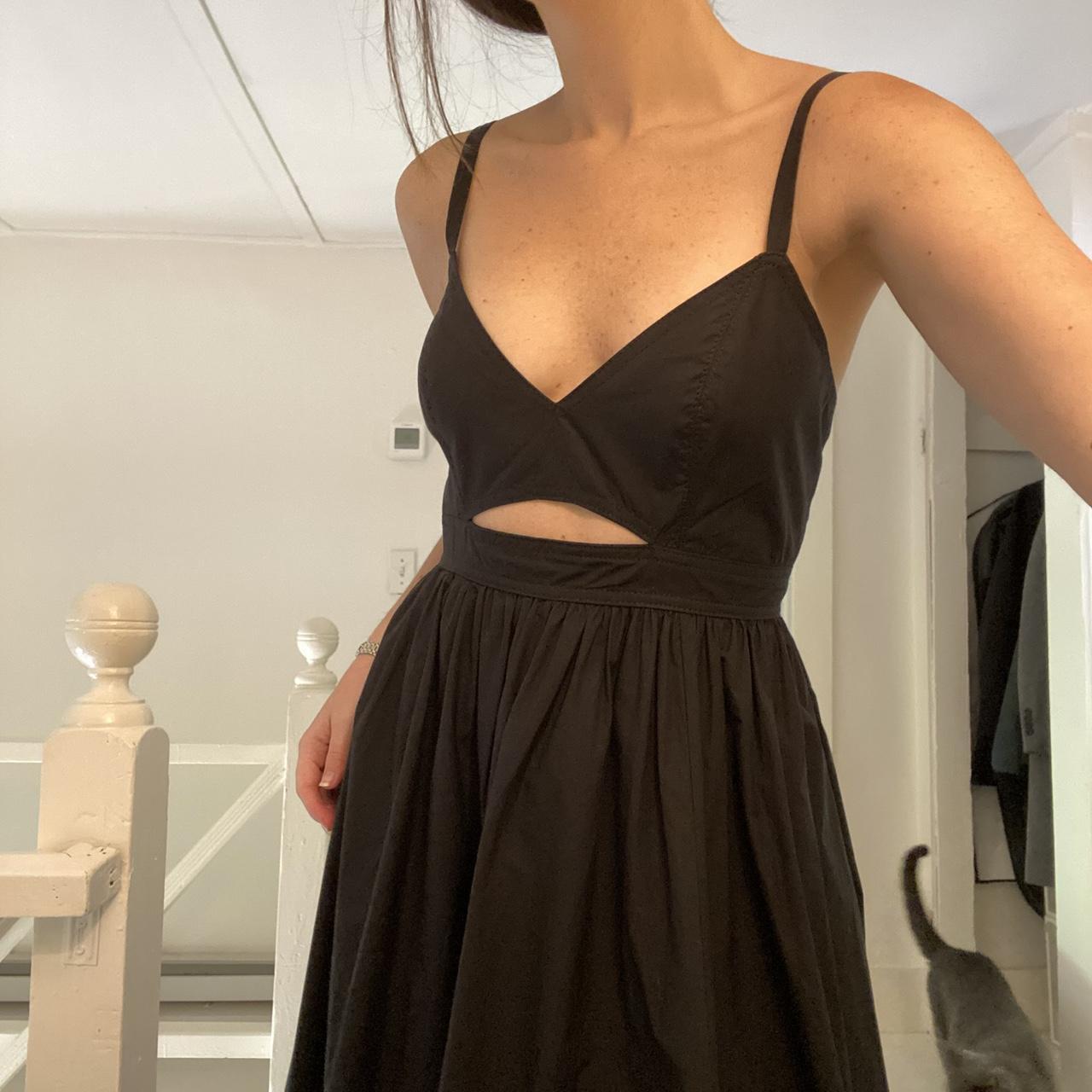 Banana Republic Isa Cotton Poplin Midi Dress in BR Black Size 8