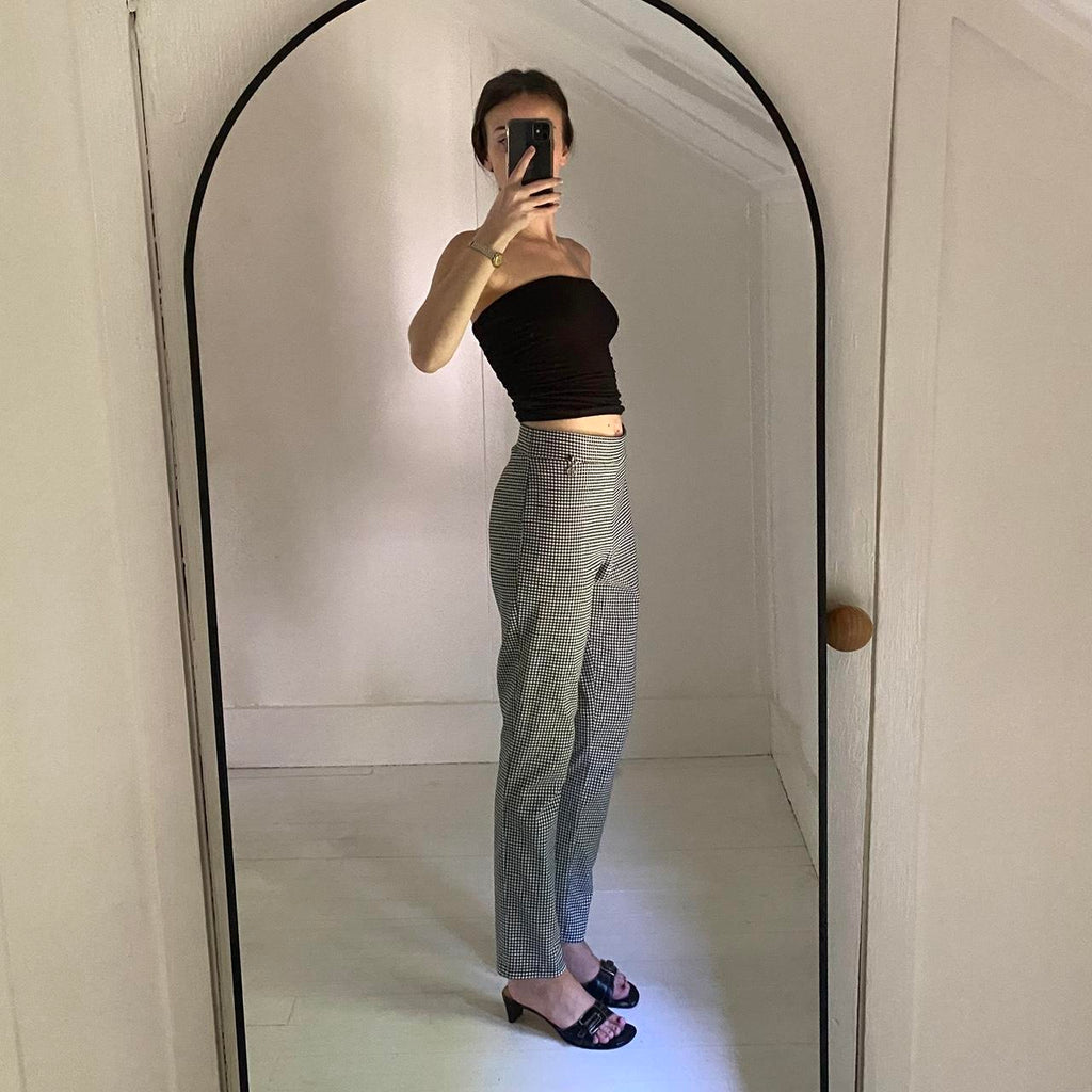 Tommy Hilfiger Gingham Cropped Pant Size M