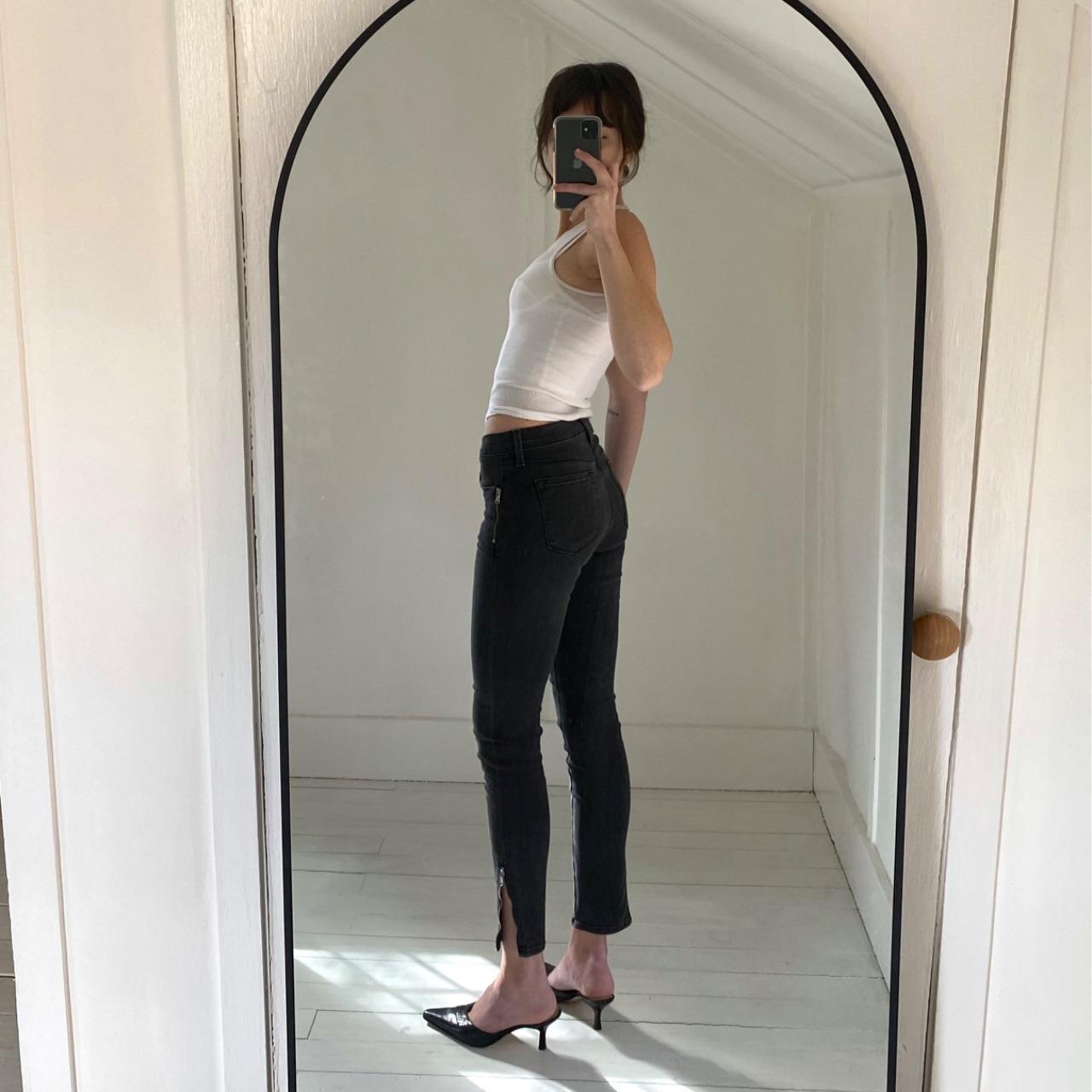 J Brand Tali Skinny Zipper Jeans in Grey Cascade Size 26