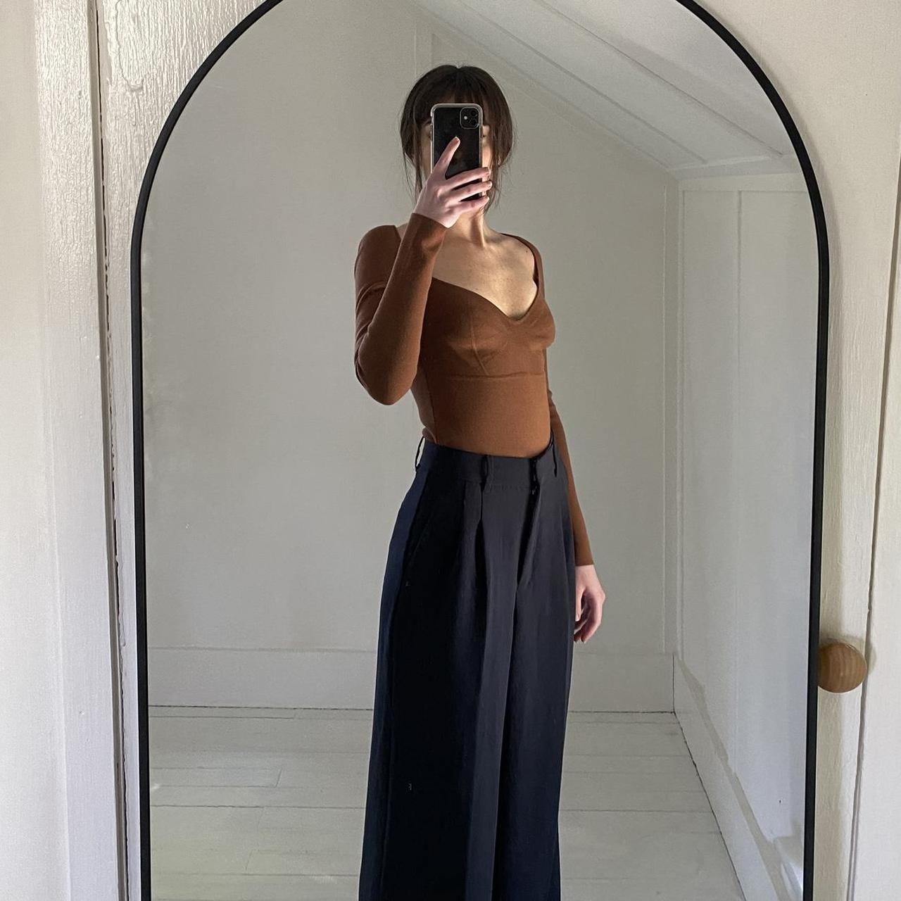 Zeynep Arcay Princess Knit Bodysuit in Brown Size 2