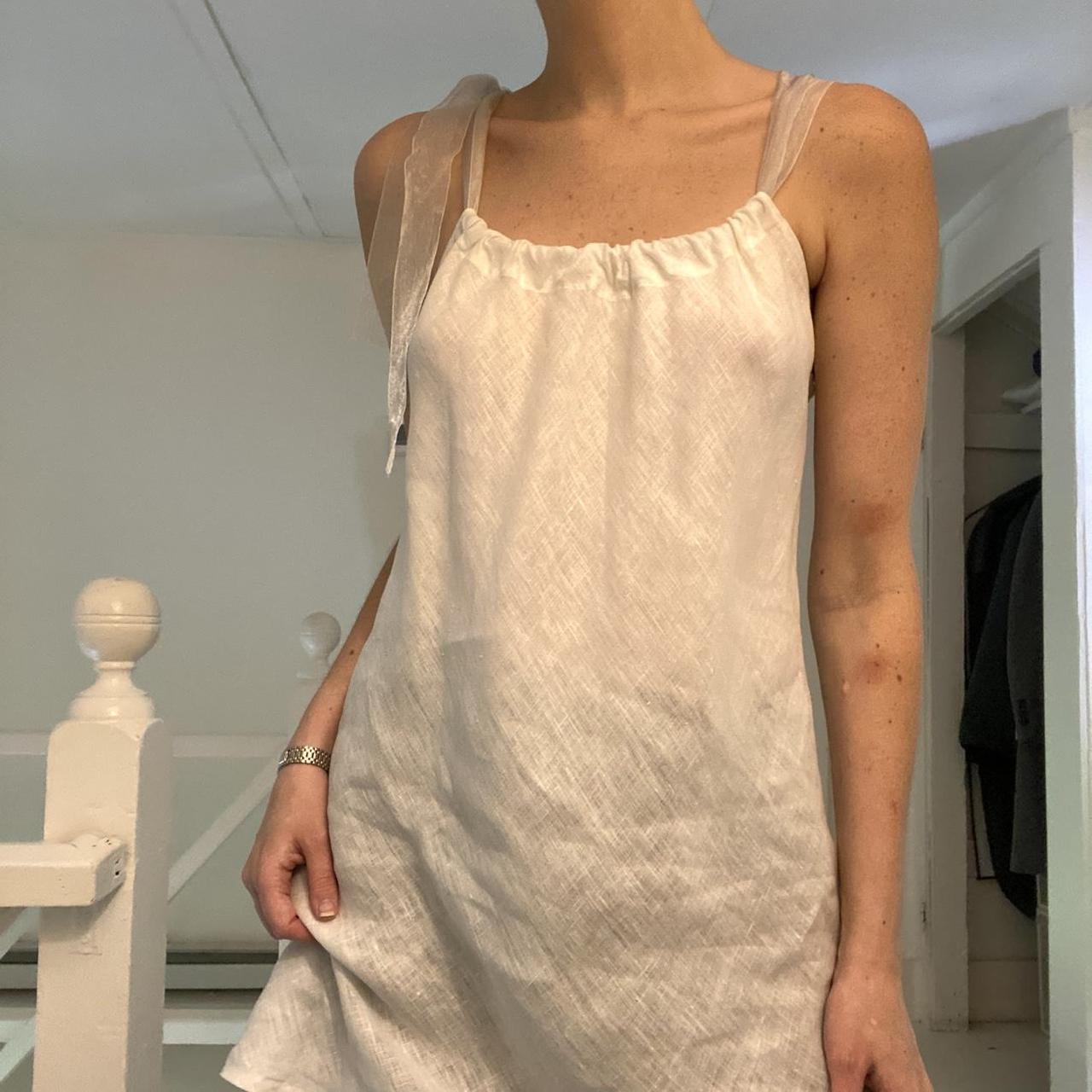 Divertimento Organza Strap Linen Tunic Top Size 1