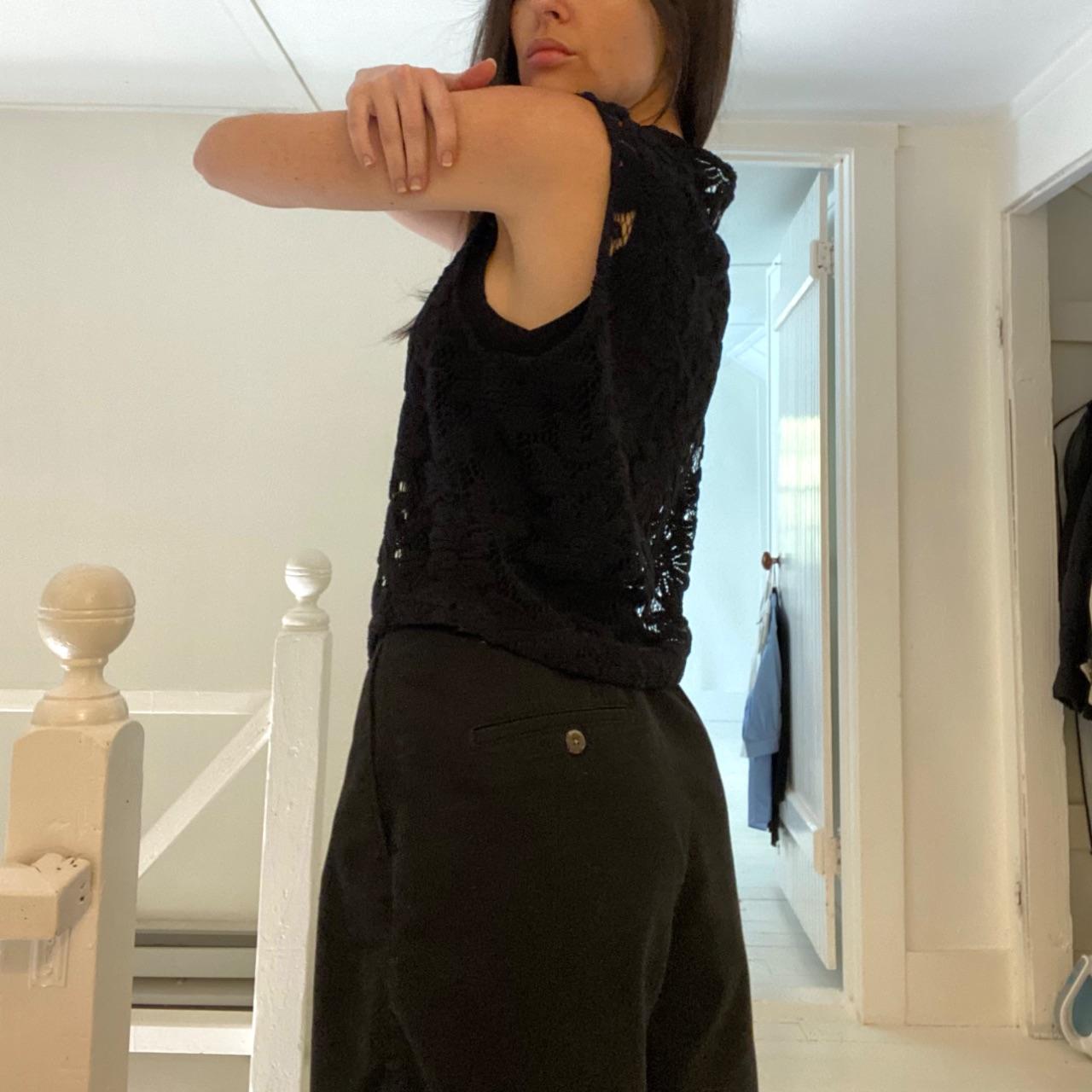 Clio Vintage 90s Sheer Lace Knit Vest Size S