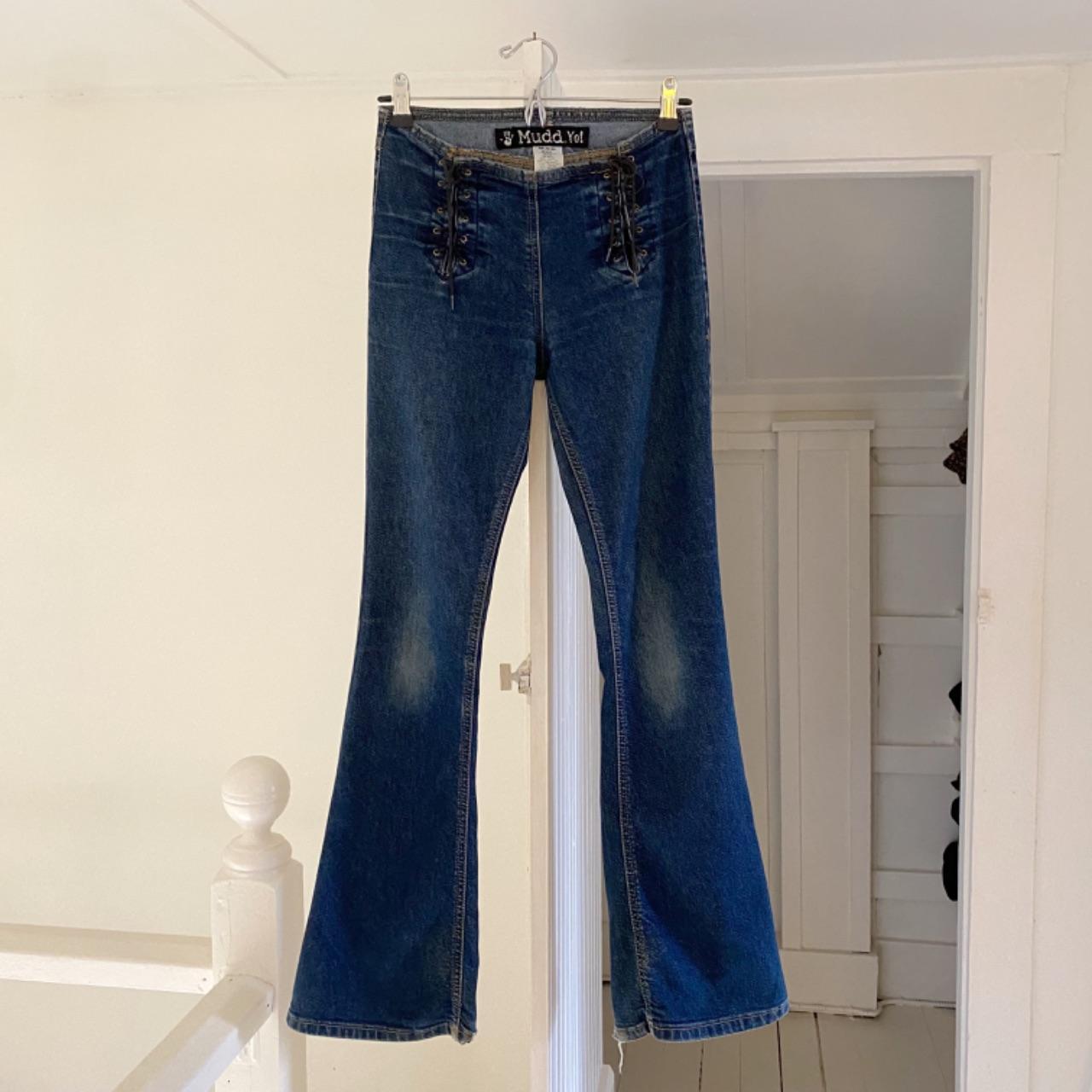 Mudd Jeans Vintage Y2K Lace Up Boot Cut Jeans Size 3