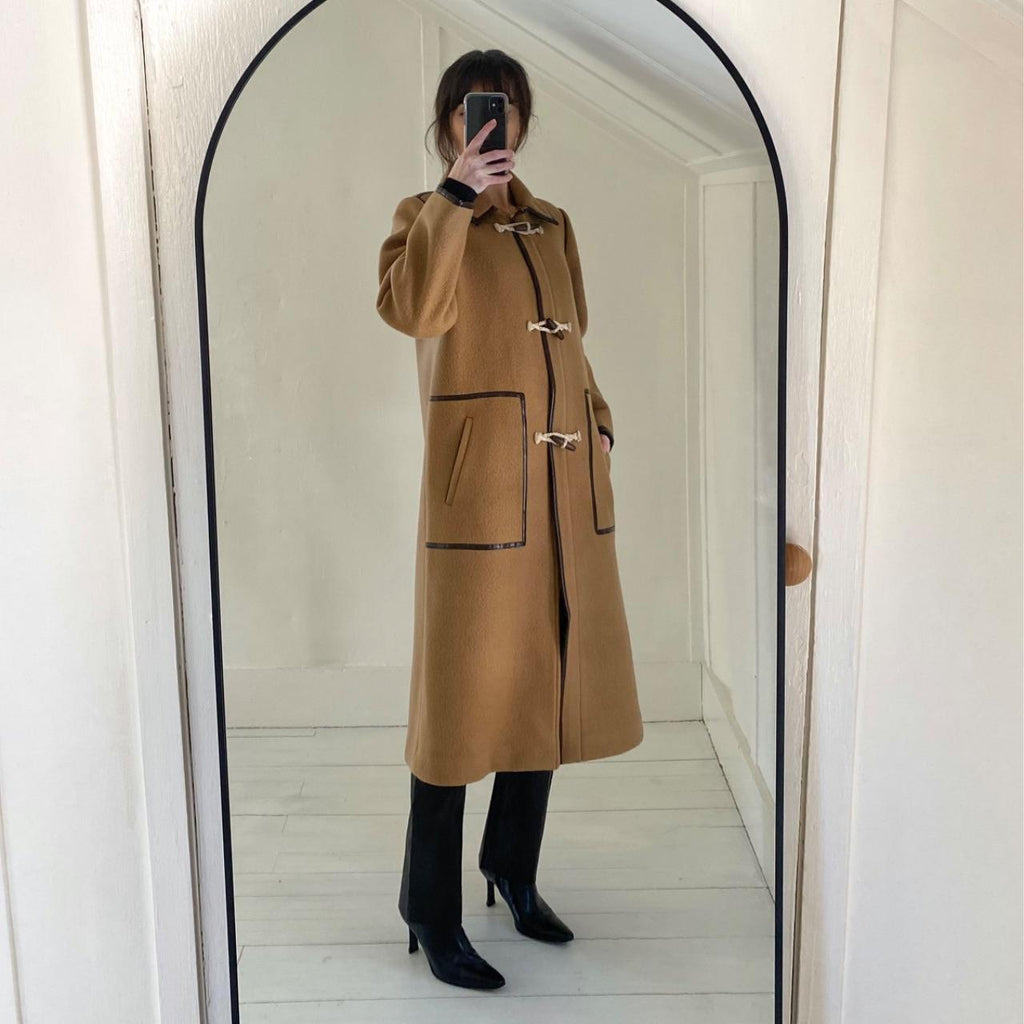 J. Crew Collection Toggle Coat Soft Brown Italian Fall Blanket Wool Size 4