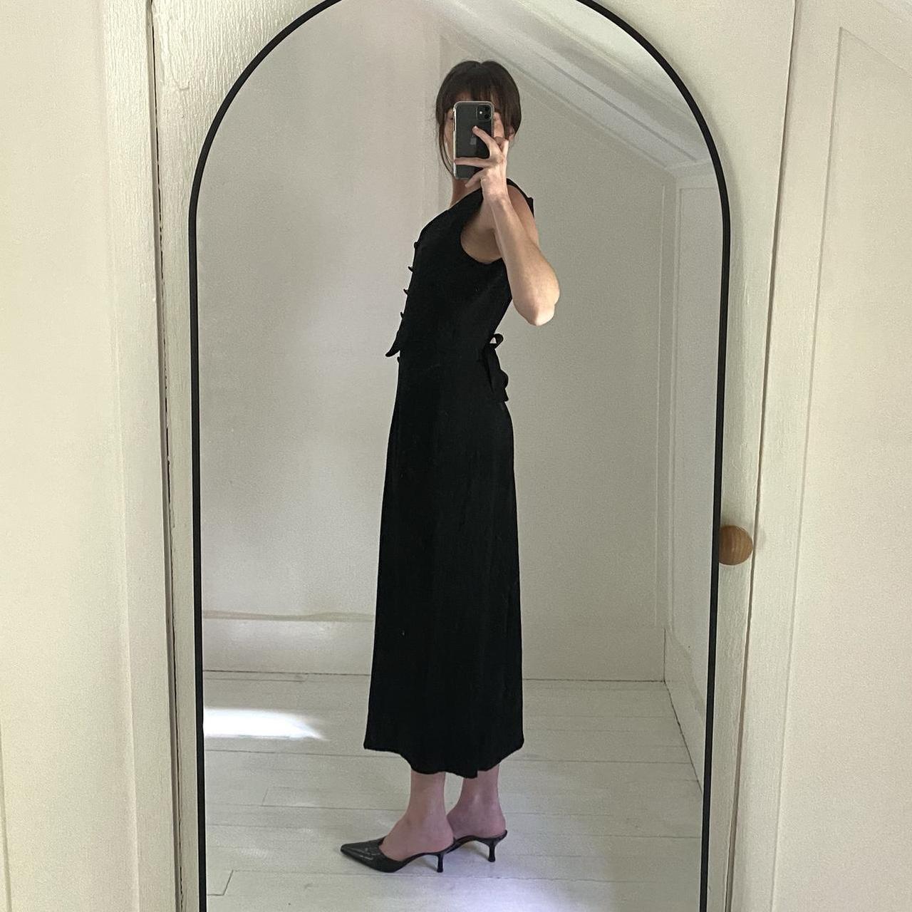 Breakin’ Loose Vintage 90s Tuxedo Vest Button Front Midi Dress Size 9/10