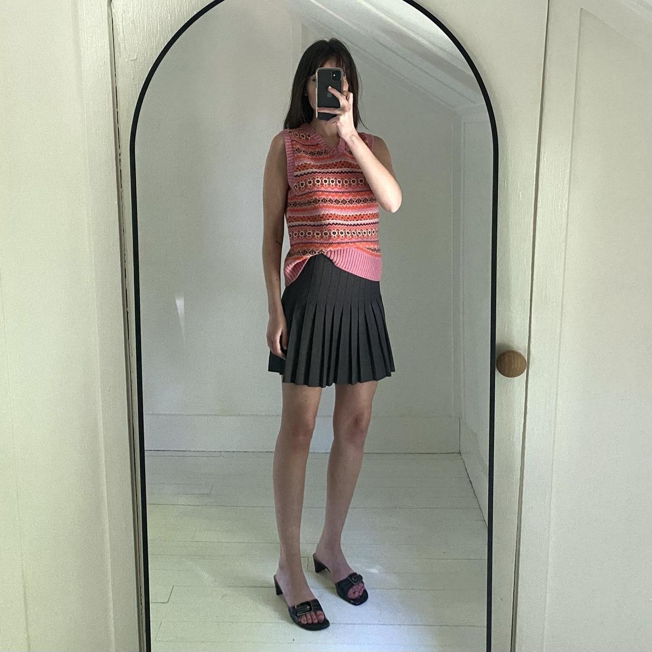 Alex Mill Francis Merino Wool Fair Isle Sweater Vest in Peony Combo Size M