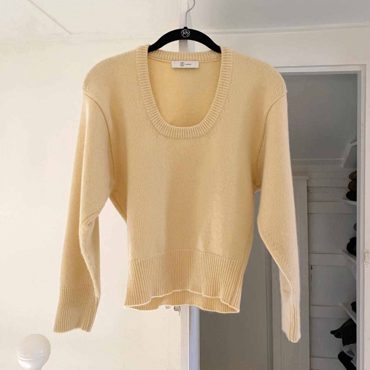 Blossom Wool Cashmere Knit Scoop Neck Sweater Size S