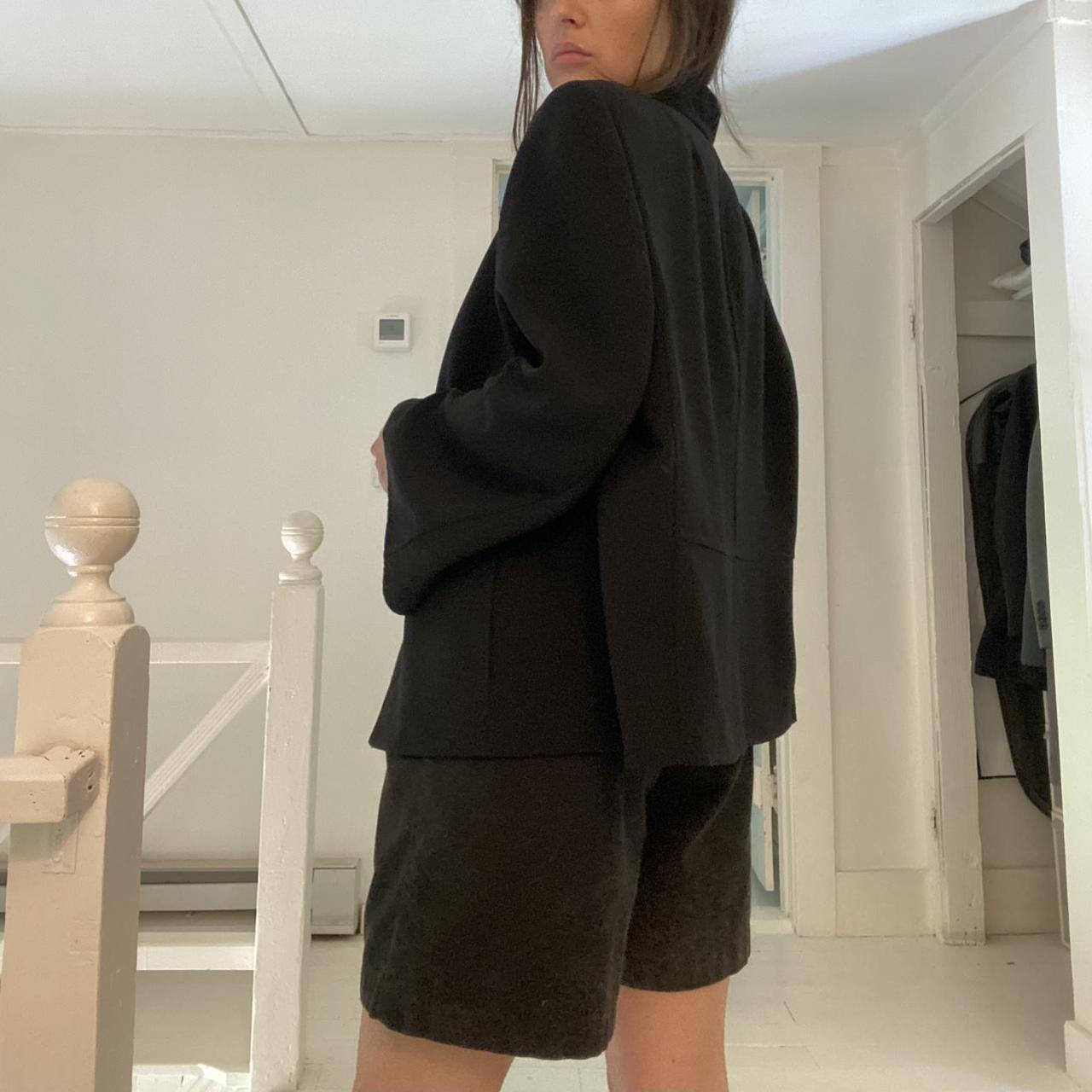 Akris Vintage Y2K Wool Open Front Blazer Size 14