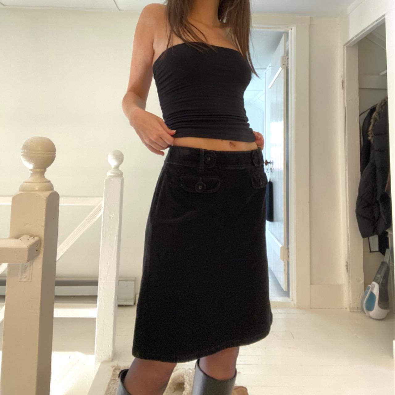 Ann Taylor Vintage Y2K Corduroy Pencil Skirt Size 4P