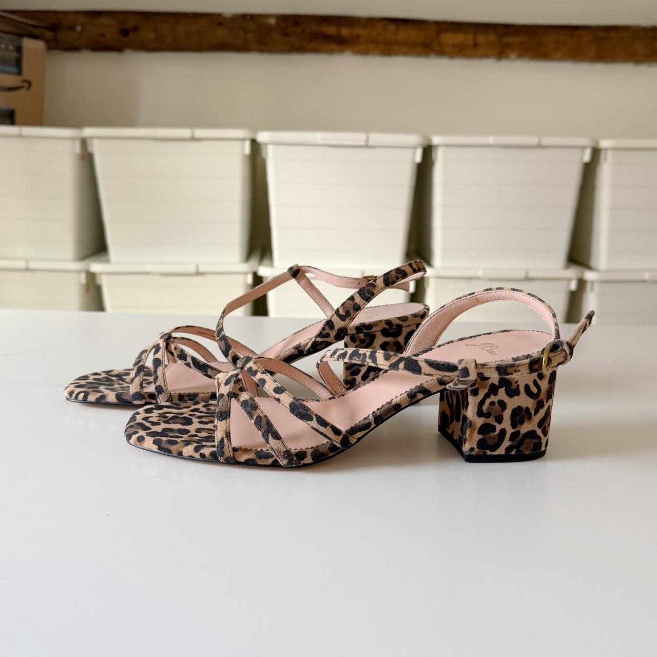 J. Crew Odette Strappy Sandals in Leopard Suede NWOT Size 10