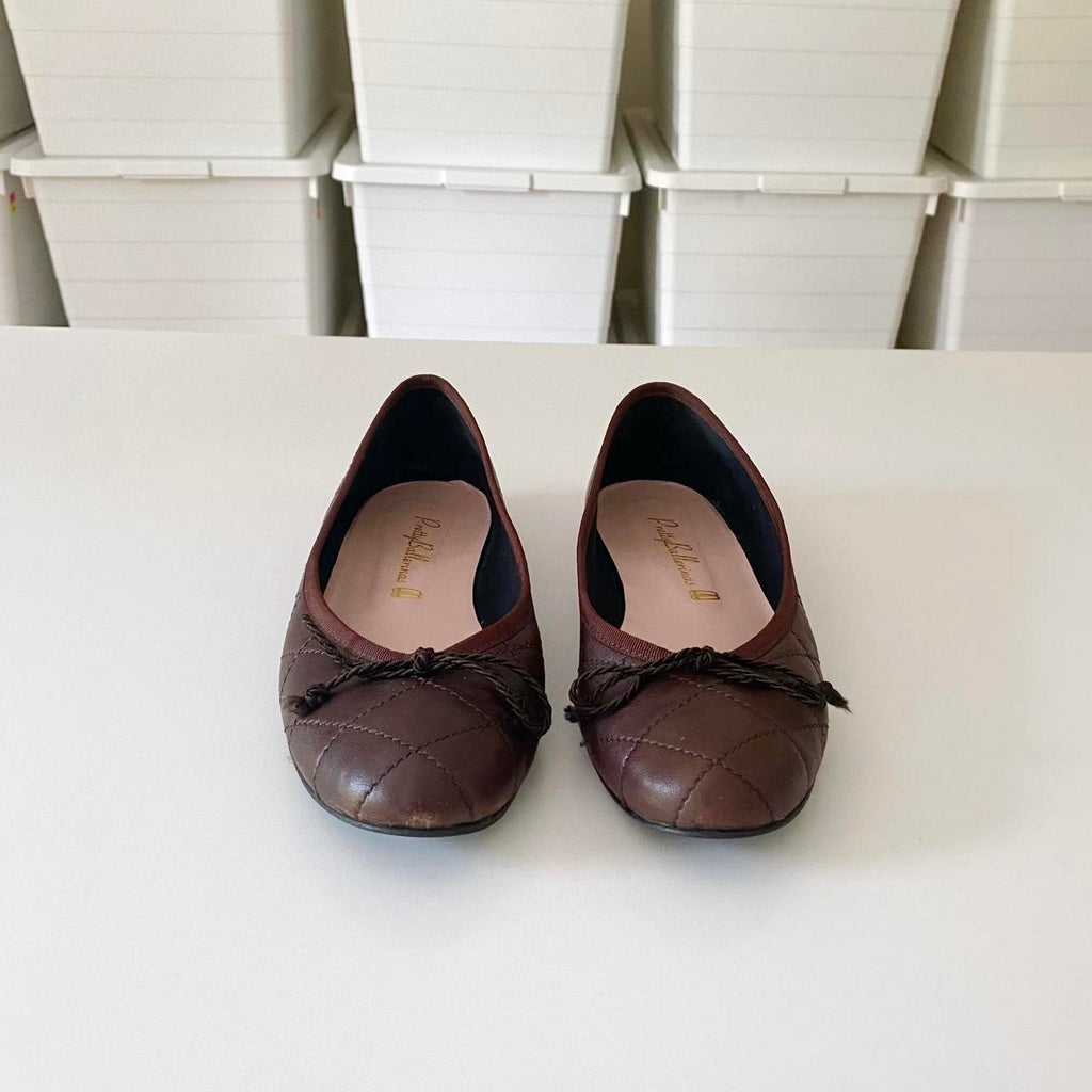 Pretty Ballerinas Rosario Quilted Leather Ballet Flats Size 39