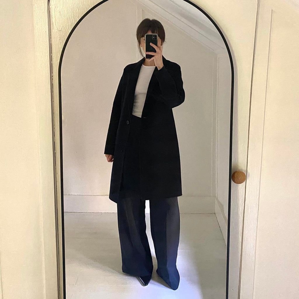 Italic Wool Cashmere Cocoon Coat Size S