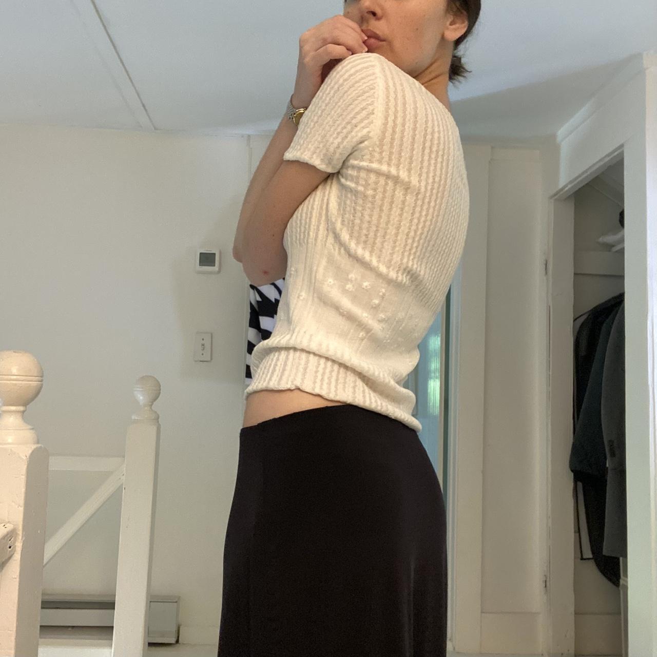 Valerie Separates Vintage Y2K Pointelle Knit Top Size PS