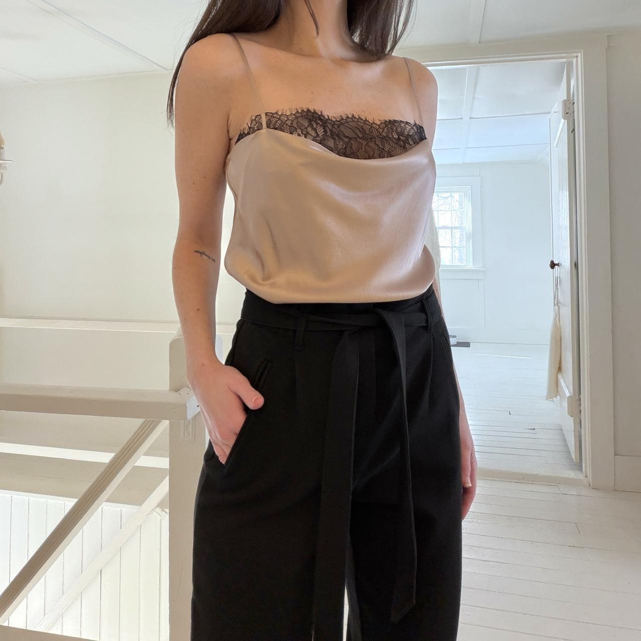 Zara Tie Waist High Rise Paperbag Trousers Size XS