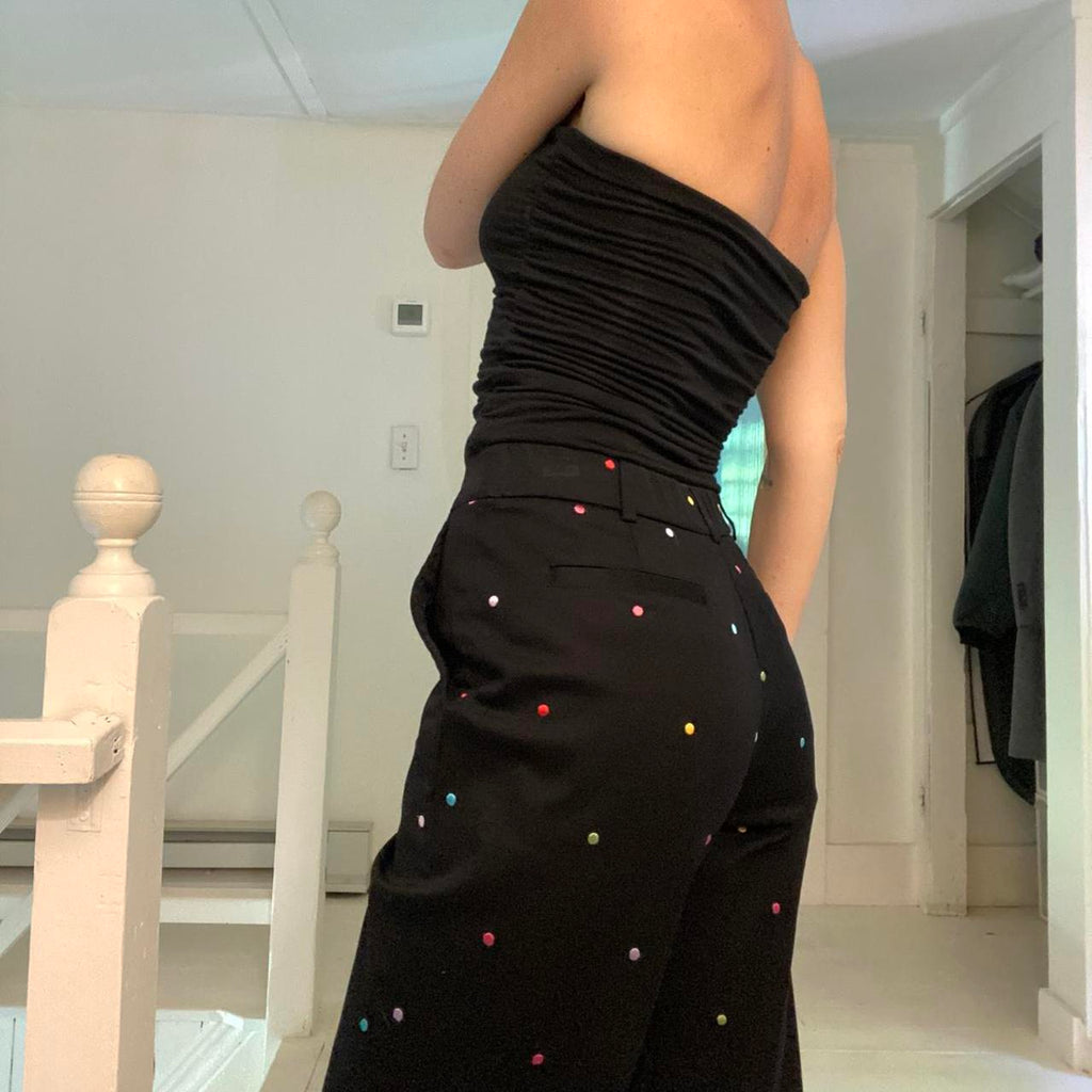 Briggs New York Rainbow Polka Dot Capri Pants Size 4P