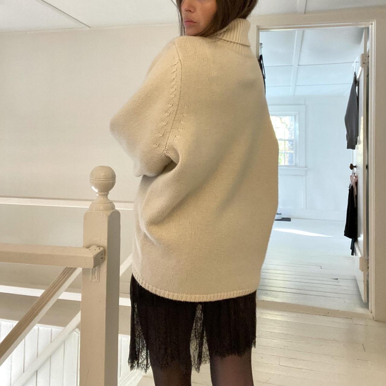 Totéme Wool Cashmere Turtleneck Sweater in Macadamia Size XXS