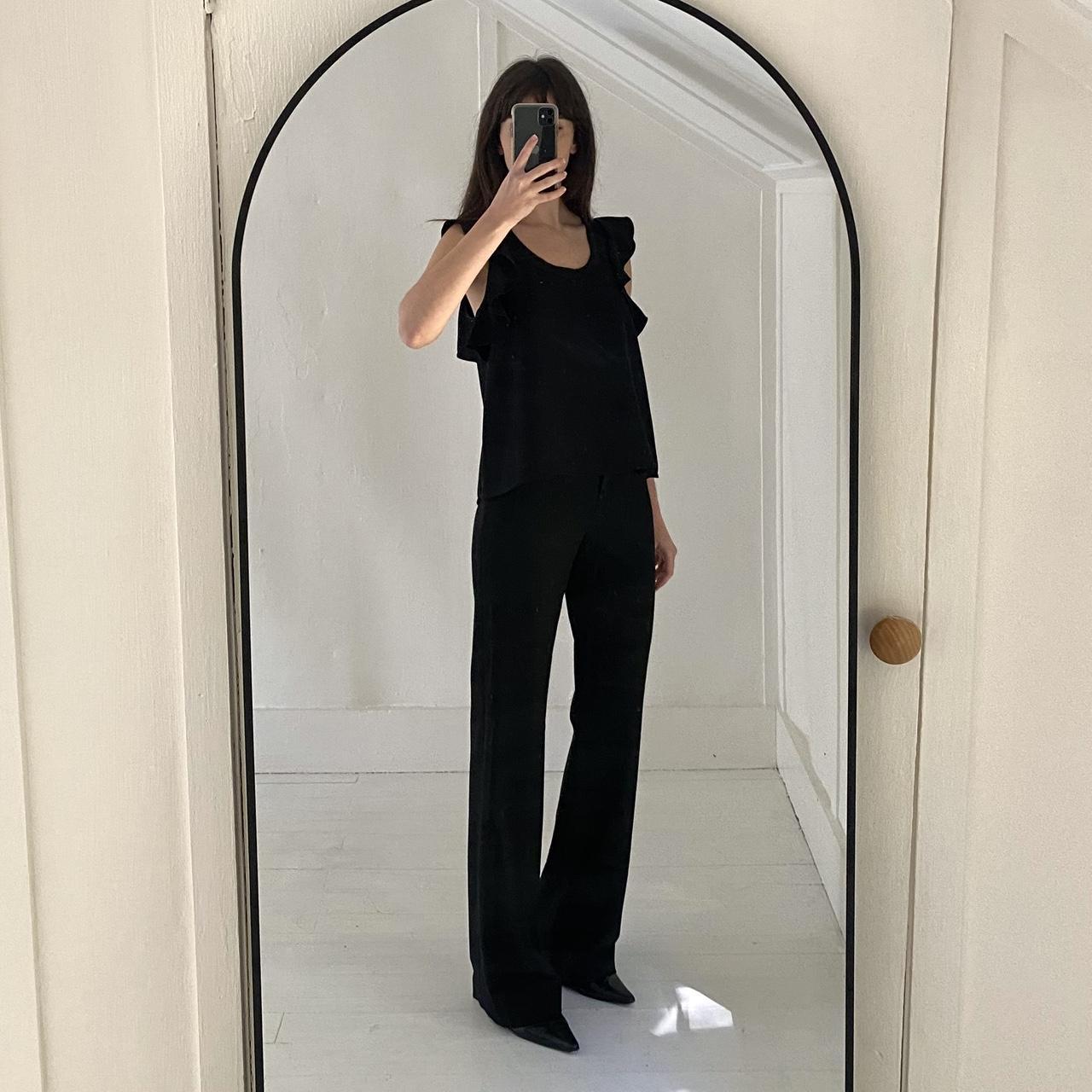 Elizabeth and James Tatum Ruffle Sleeve Top in Black Size S