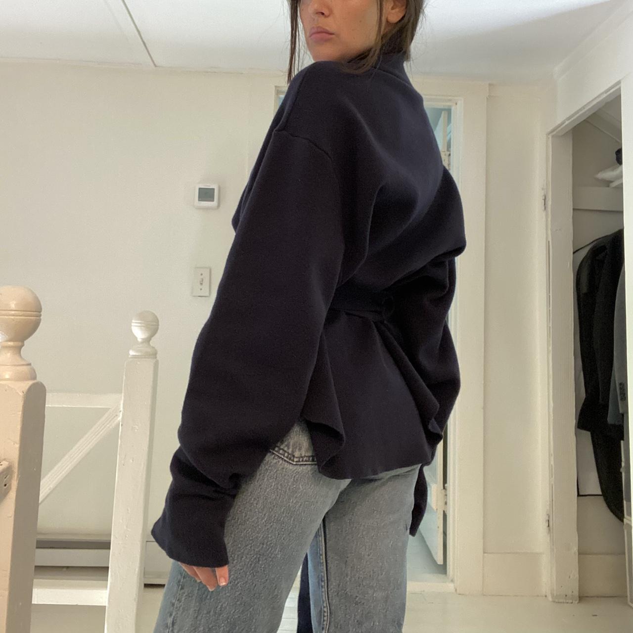 Moth / Anthropologie Tie Waist Mock Neck Poncho Sweater Size M