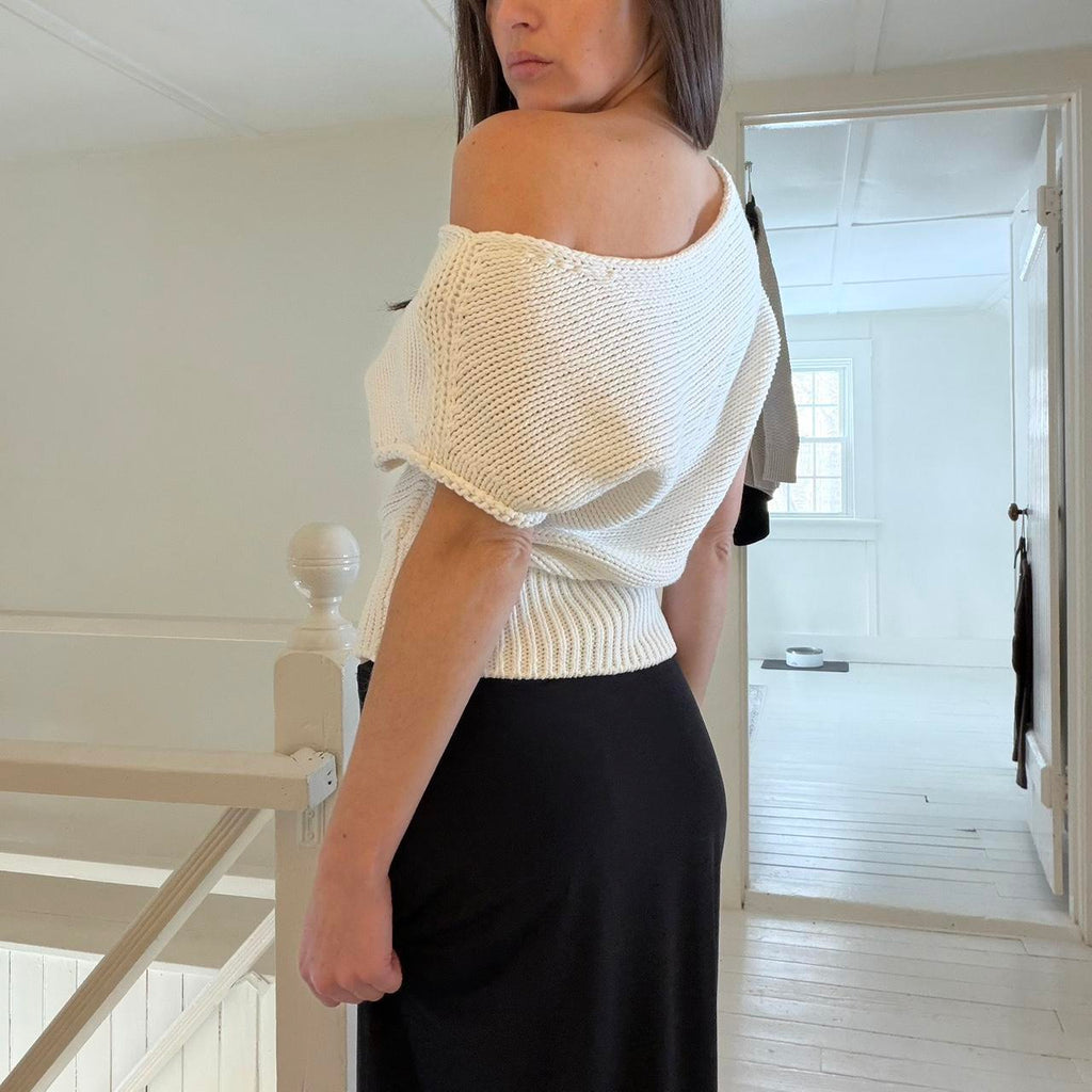 Moth / Anthropologie Cropped Riverwalk Pullover Sweater Size S