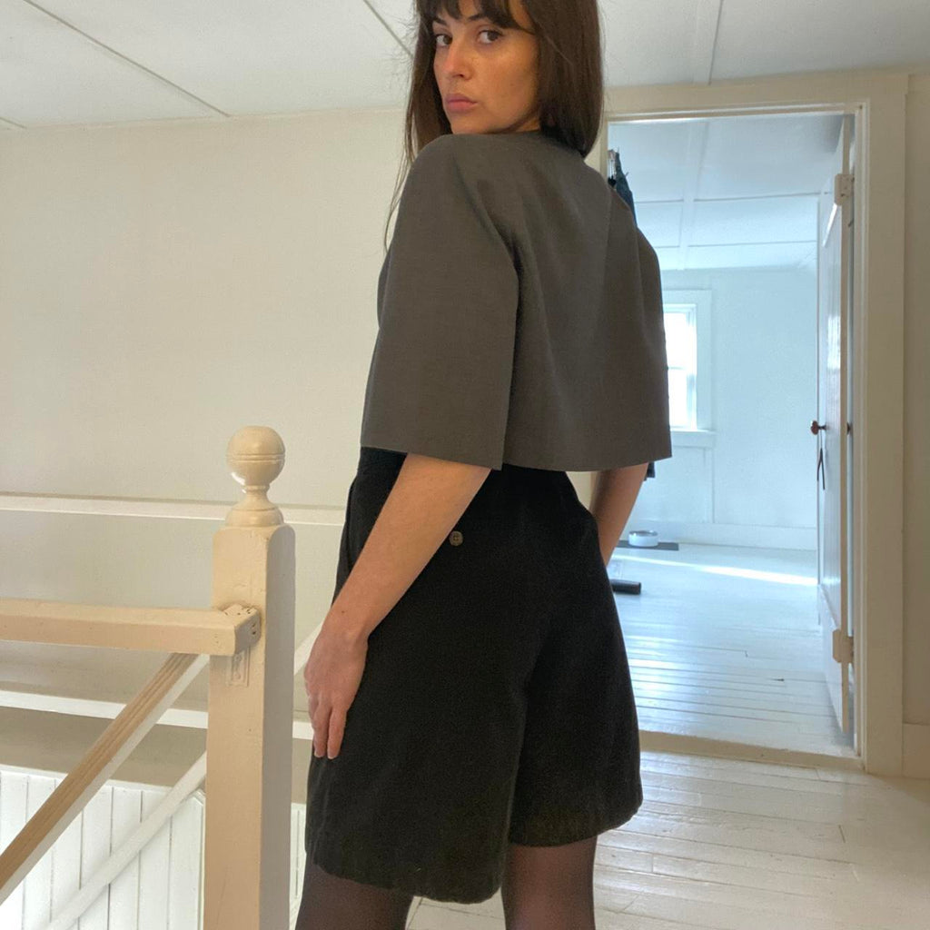 Calvin Klein Cropped Cape Blazer in Smoke Size XS/S