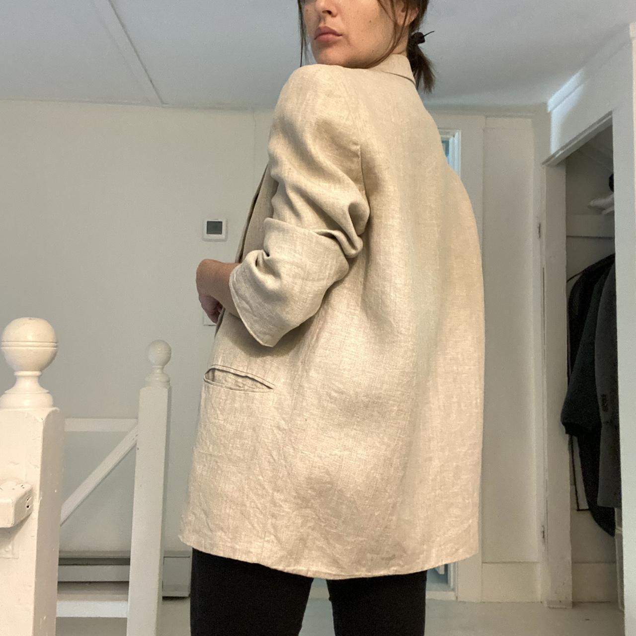 International Scene Vintage 90s Linen Blazer Jacket Size 7/8