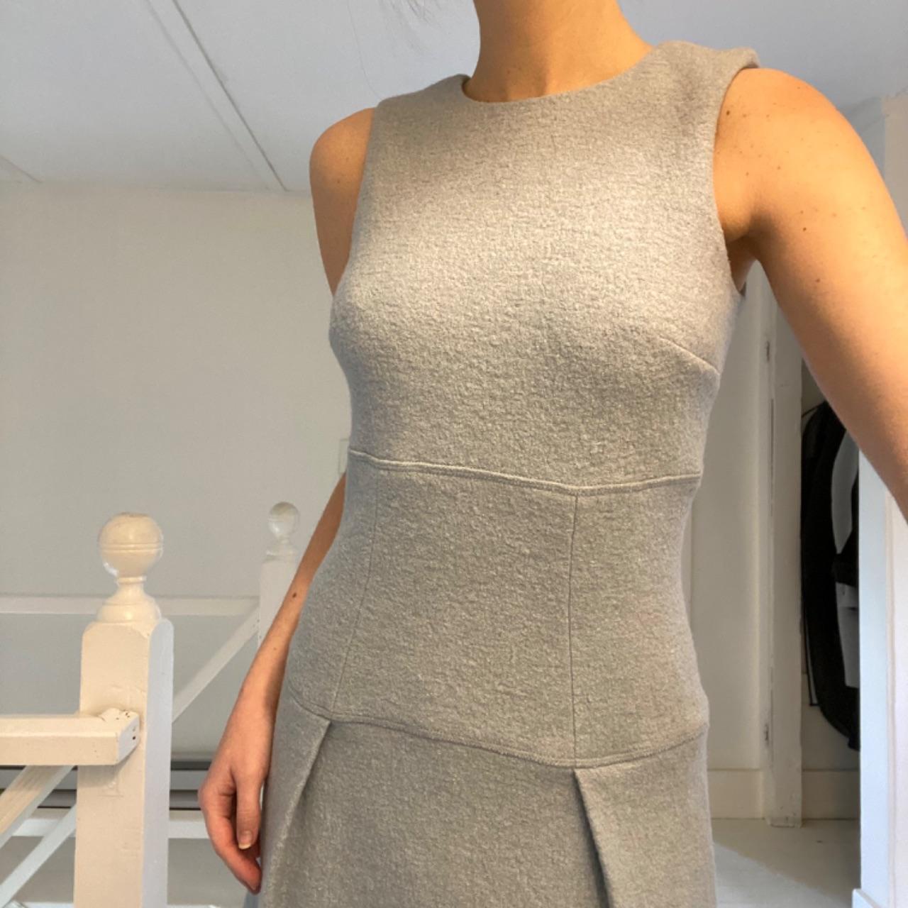 Ann Taylor Vintage Y2K Wool Drop Waist Mini Dress Size 0P