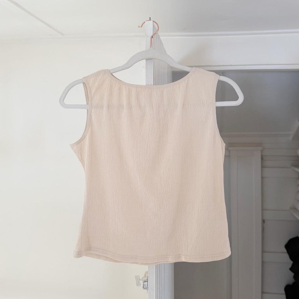 Brandy Melville Kathleen Textured Boat Neck Tank Top OS