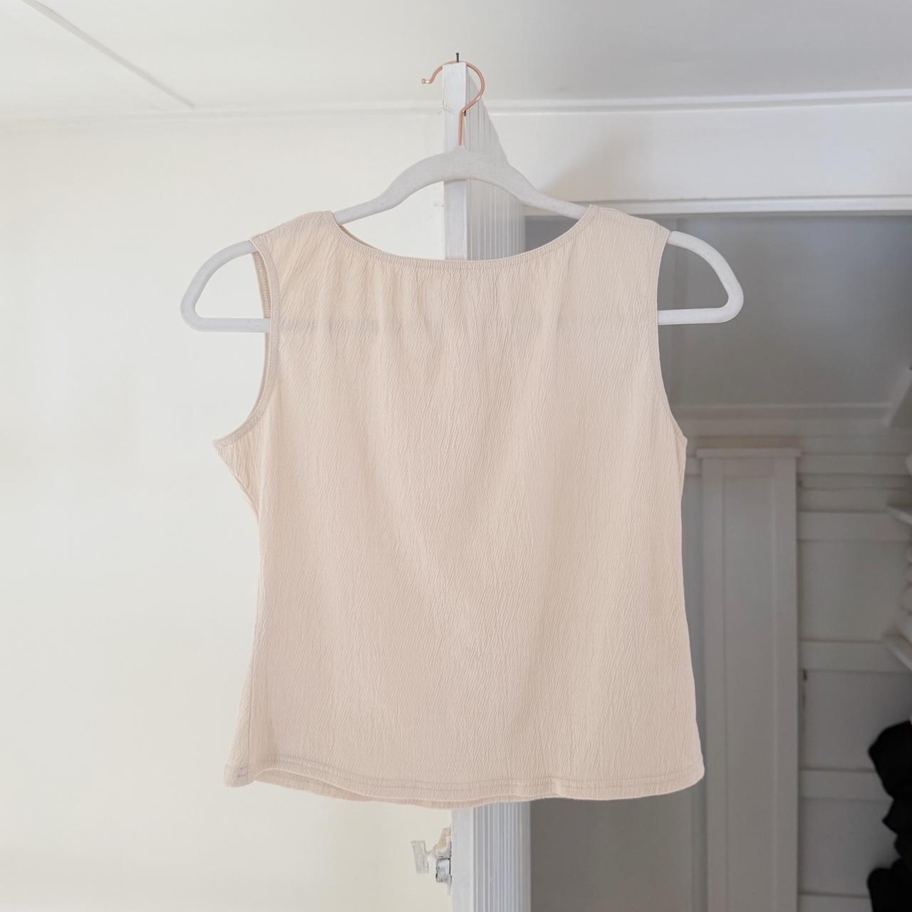 Brandy Melville Kathleen Textured Boat Neck Tank Top OS