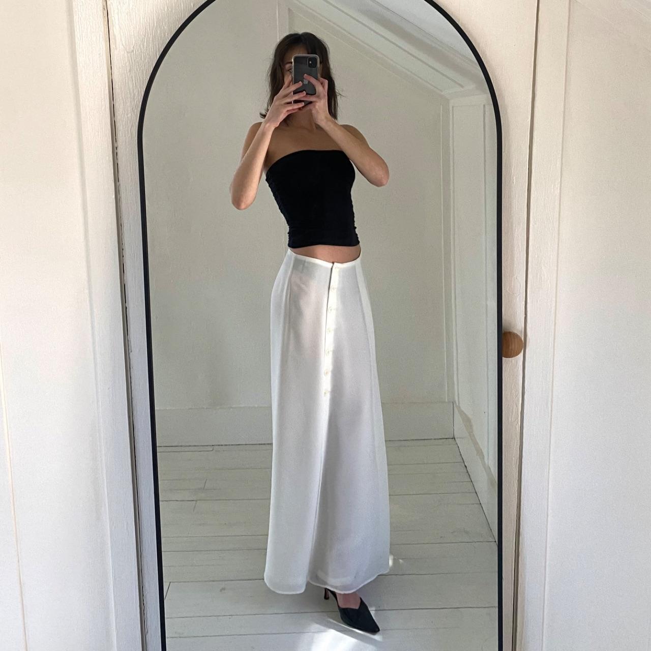 Compagnie Internationale Express Vintage 90s Button Front Maxi Skirt Size 9/10