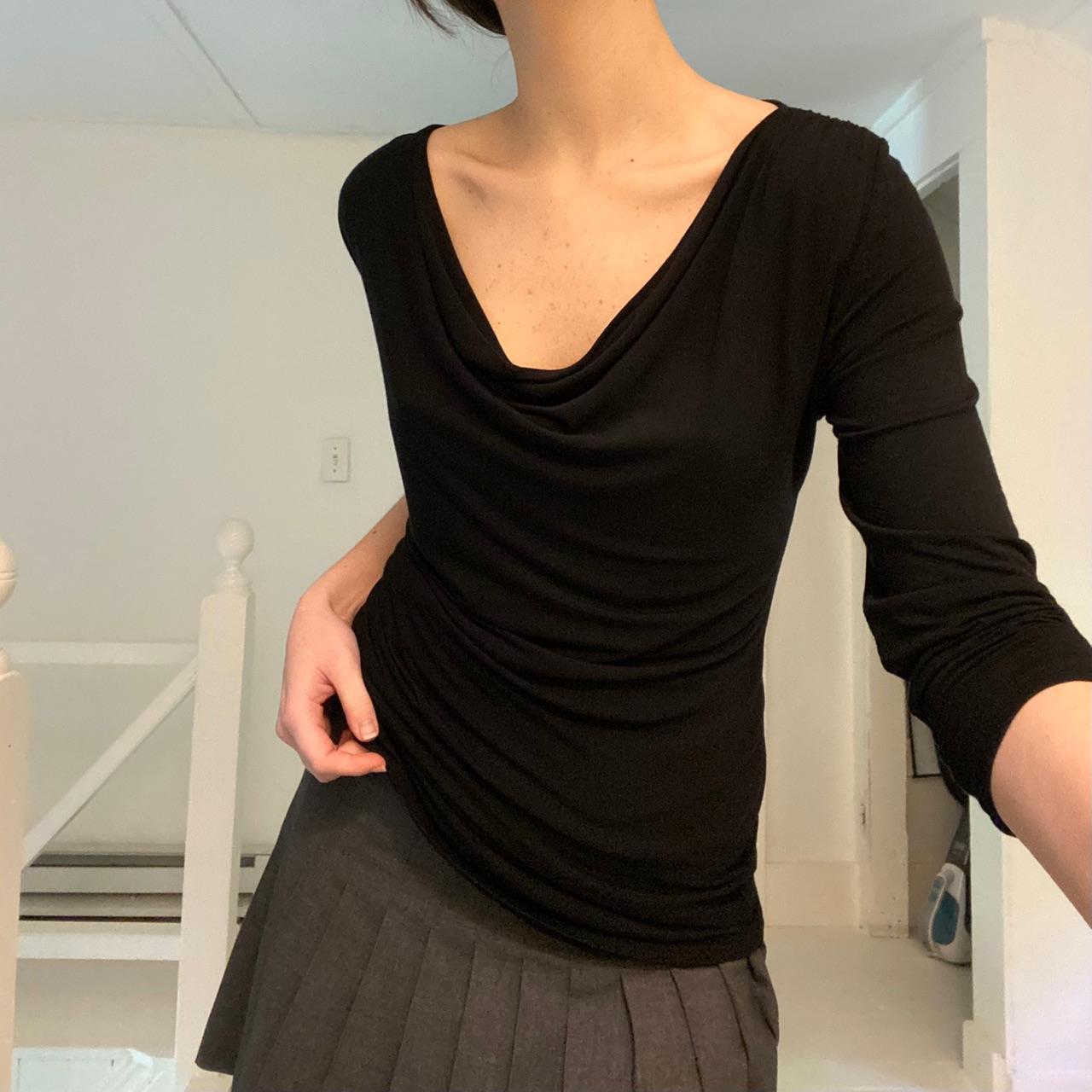 Neiman Marcus Luxury Essentials Cowl Neck Top Size 3