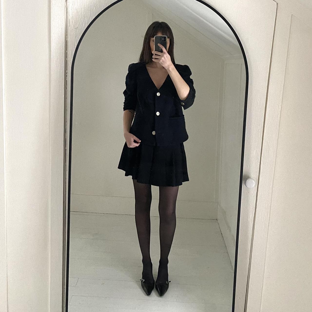 Something Navy Tweed Crop Blazer Size L